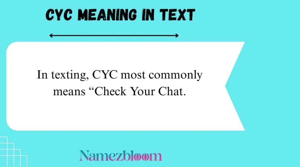 CYC Meaning in Text