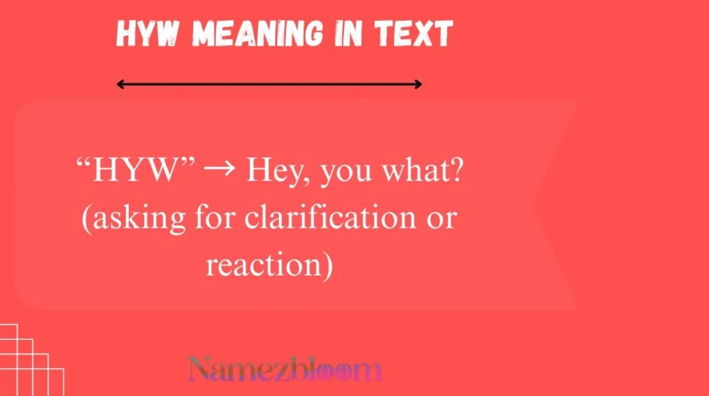 HYW Meaning in Text