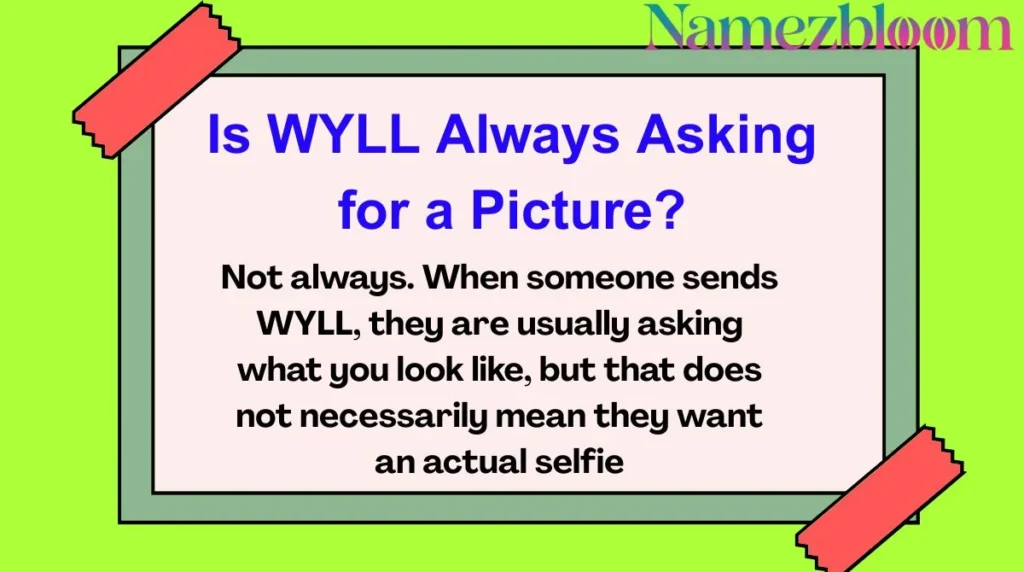 Is WYLL Always Asking for a Picture?