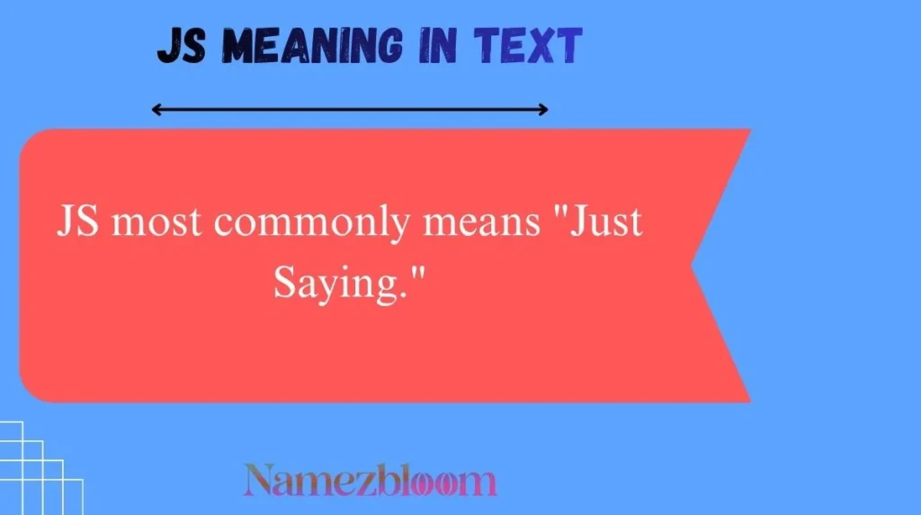 JS Meaning in Text