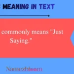 JS Meaning in Text