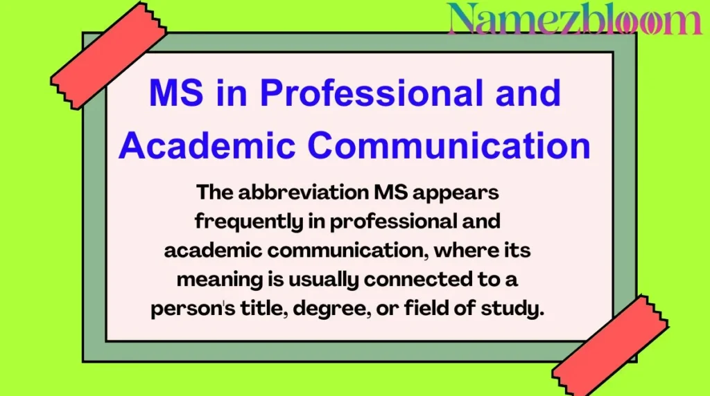 MS in Professional and Academic Communication