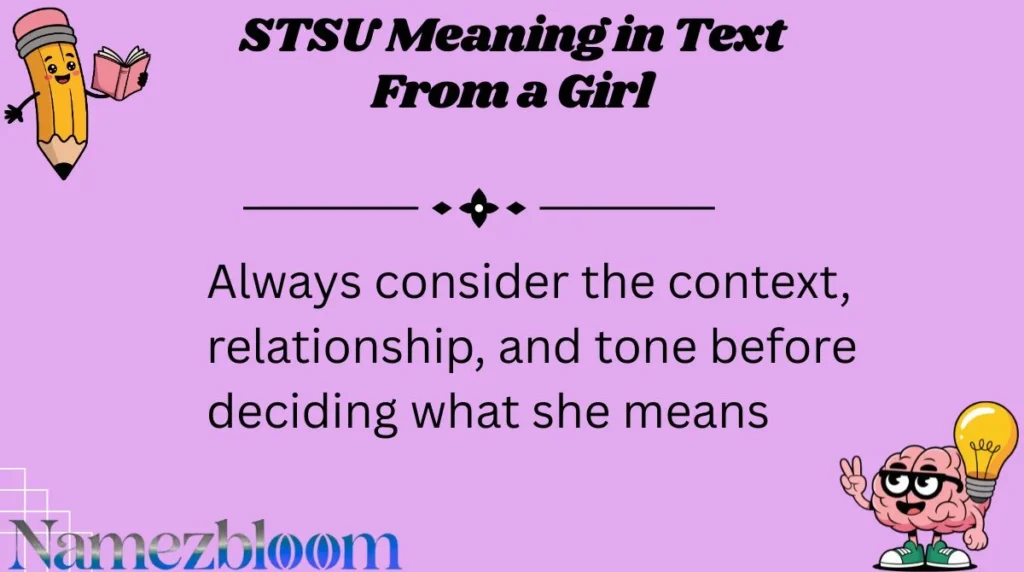 STSU Meaning in Text From a Girl