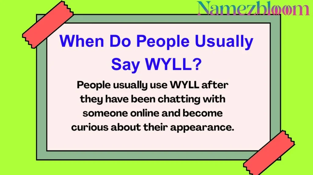 When Do People Usually Say WYLL?