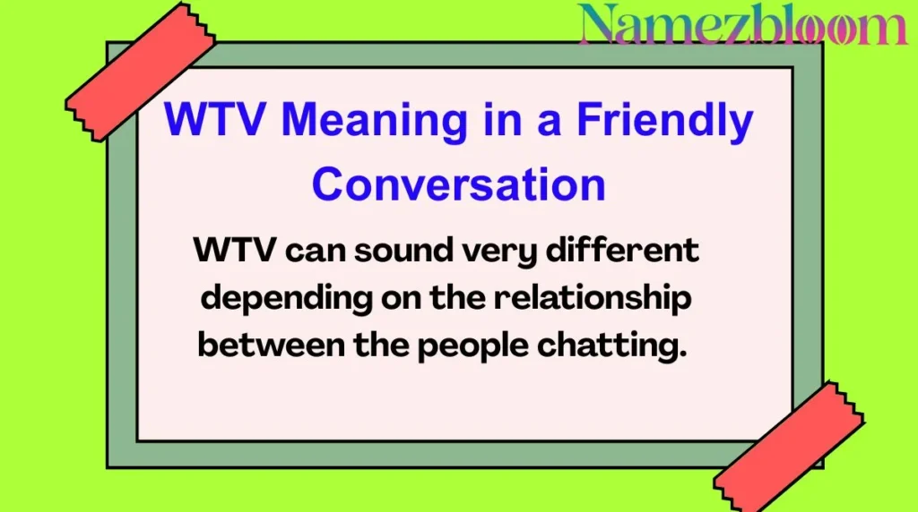 WTV Meaning in a Friendly Conversation
