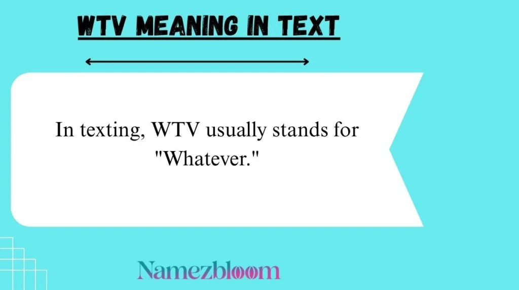 WTV Meaning in Text