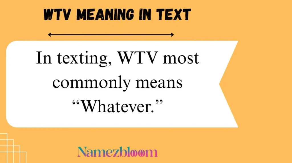 WTV Meaning in Text