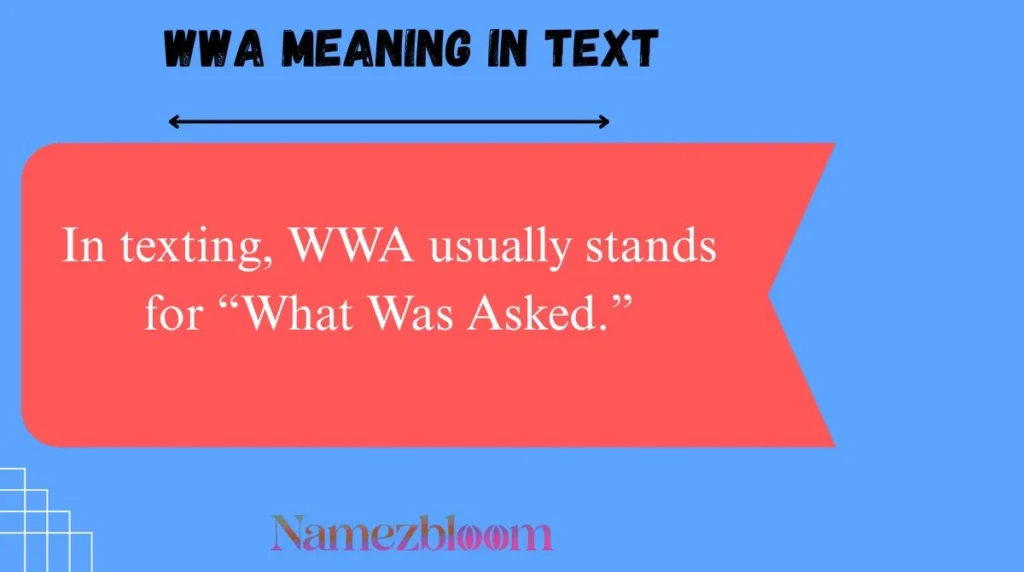 WWA Meaning in Text