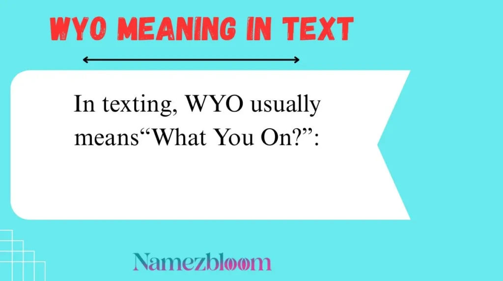 WYO Meaning in Text