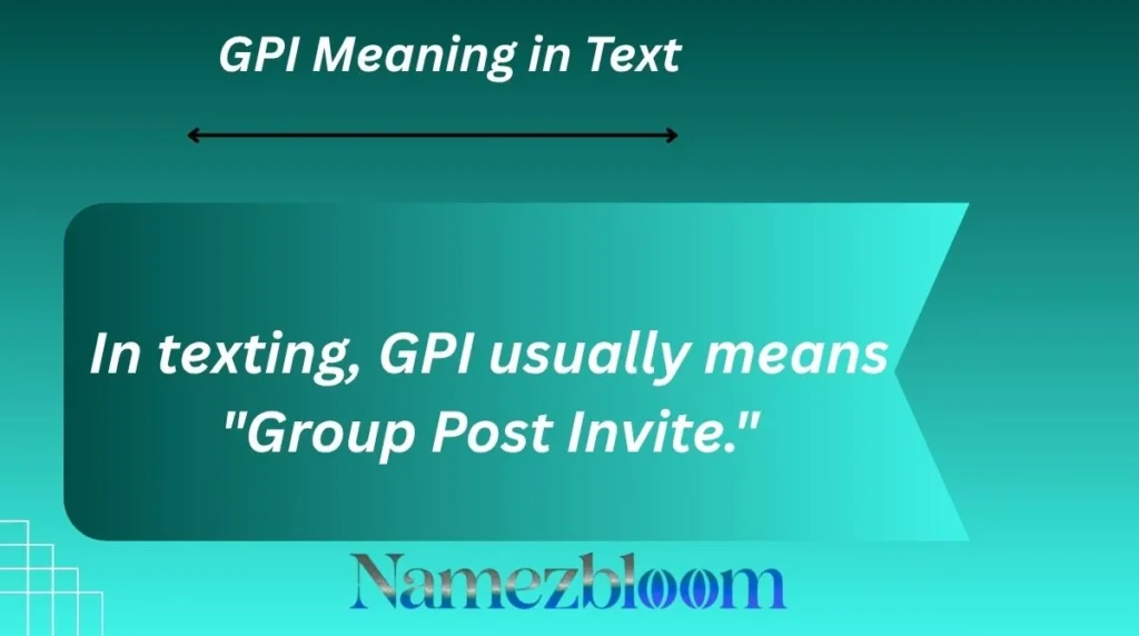 GPI Meaning in Text