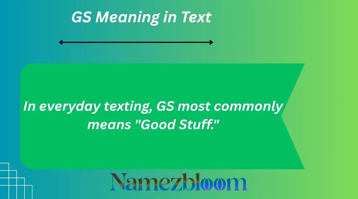 GS Meaning in Text