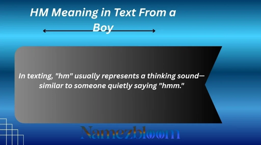 HM Meaning in Text From a Boy