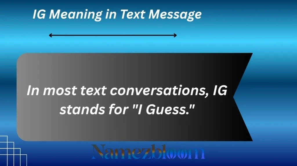 IG Meaning in Text Message