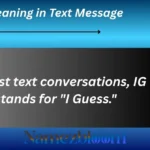 IG Meaning in Text Message