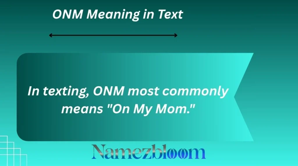 ONM Meaning in Text
