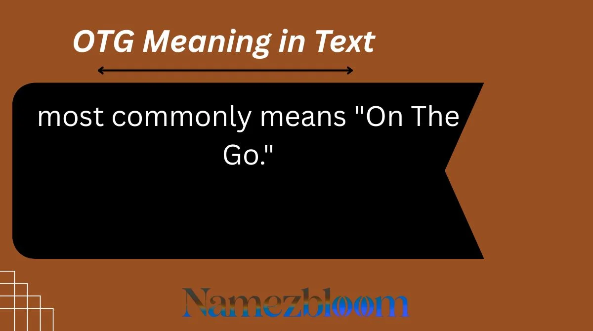 OTG Meaning in Text