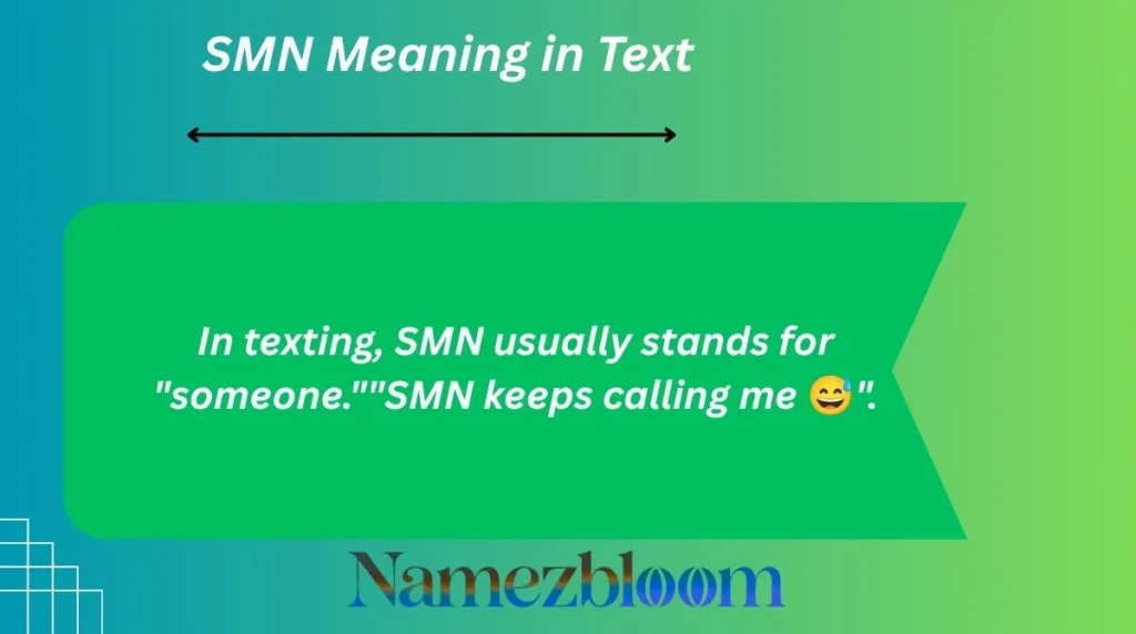 SMN Meaning in Text