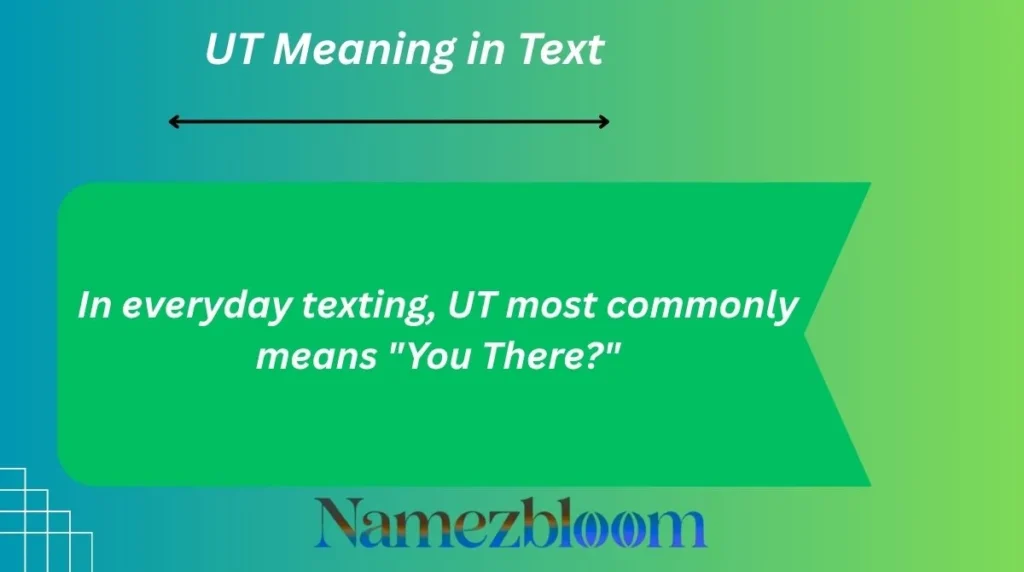 UT Meaning in Text