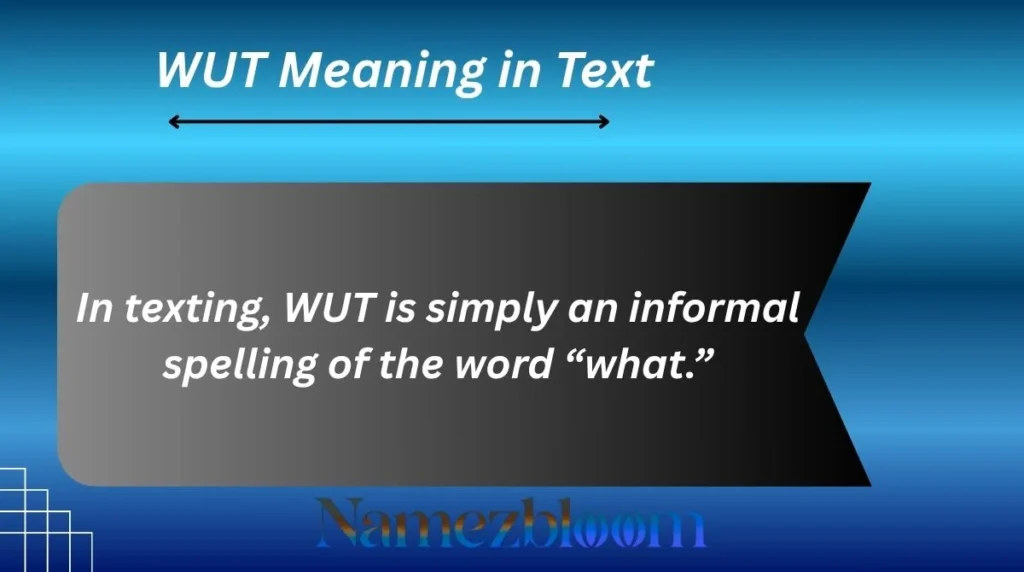 WUT Meaning in Text