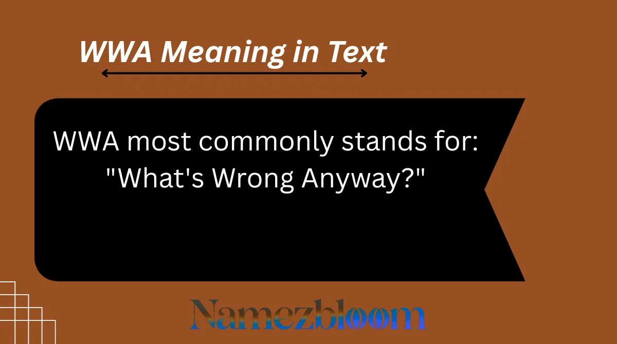WWA Meaning in Text