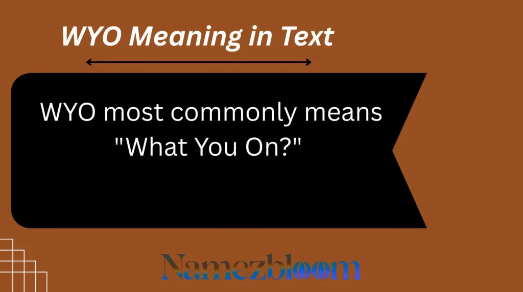 WYO Meaning in Text