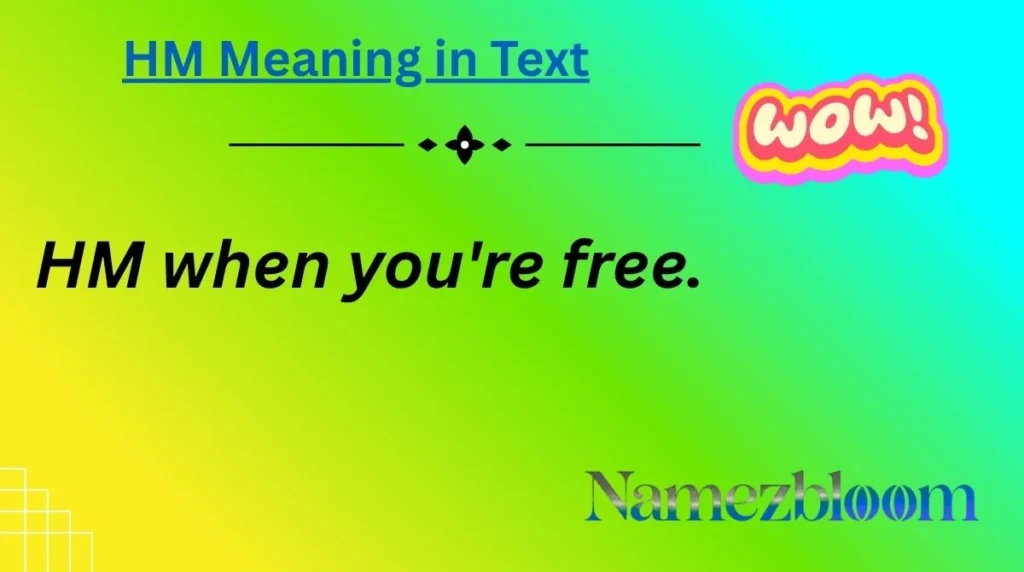 HM Meaning in Text