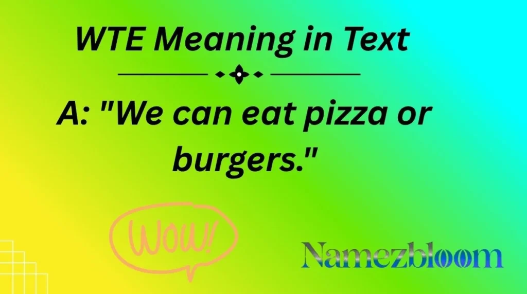 WTE Meaning in Text